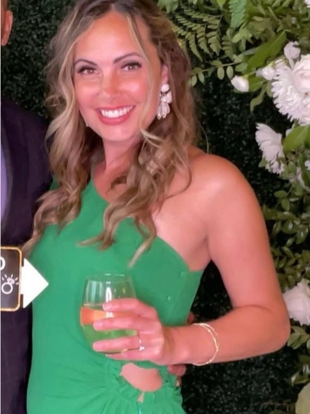 Green One-Shoulder Party Dress by